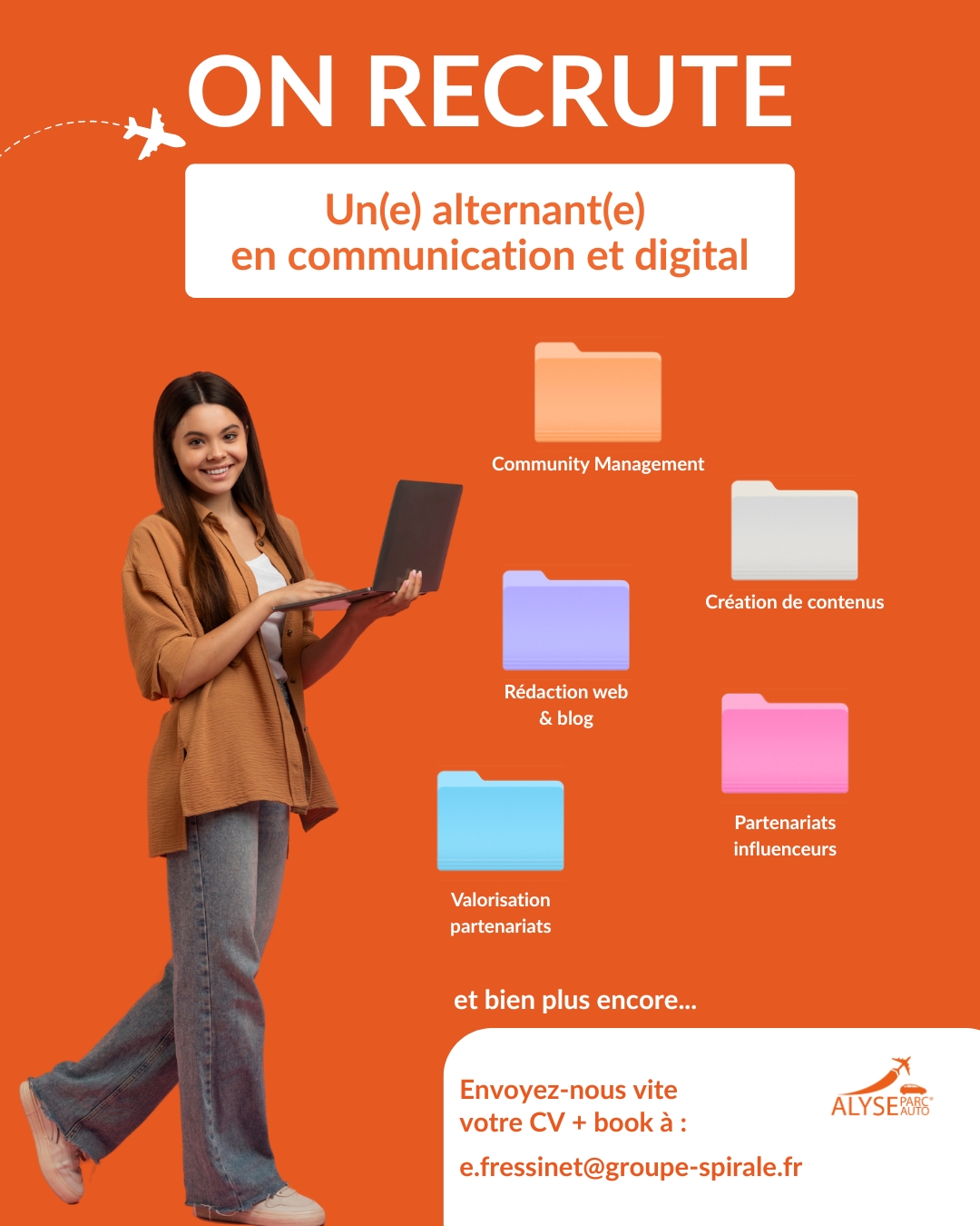 Alyse Parc Auto recrute son/sa futur(e) alternant(e) Communication & Digital pour 2026
